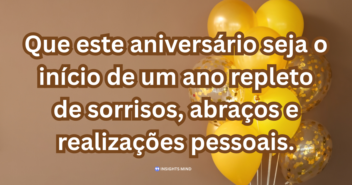 Mensagem de aniversário sobre novo ano de vida