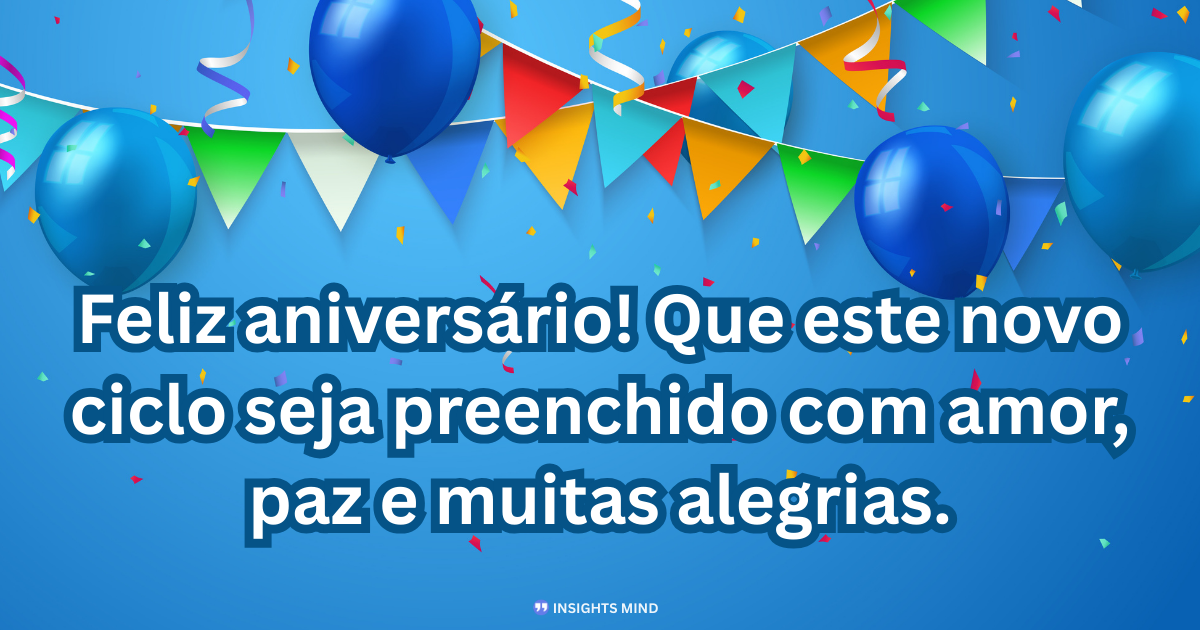 Mensagem de aniversário sobre novo ano de vida