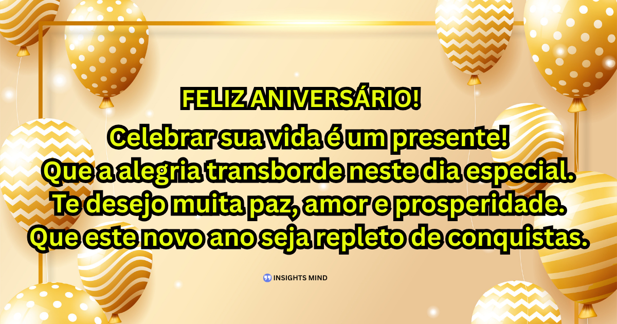 Mensagem de aniversário sobre dia especial