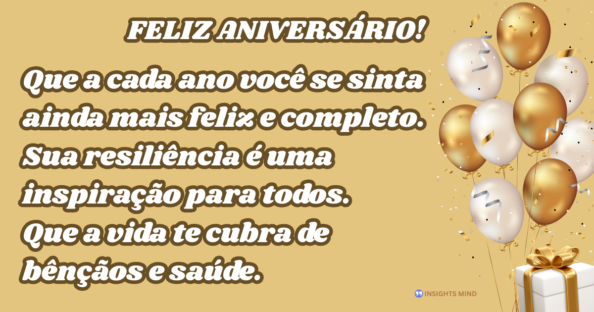 Mensagem de aniversário sobre felicidade