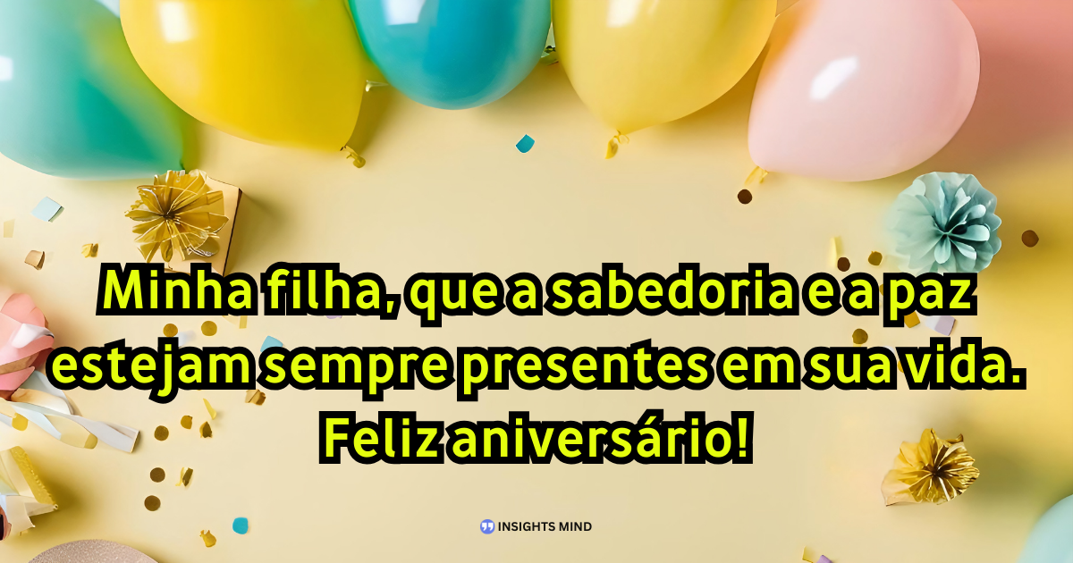 mensagem de parabens para filha