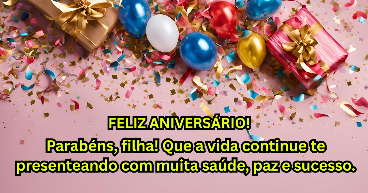 Mensagem de aniversário para Filha