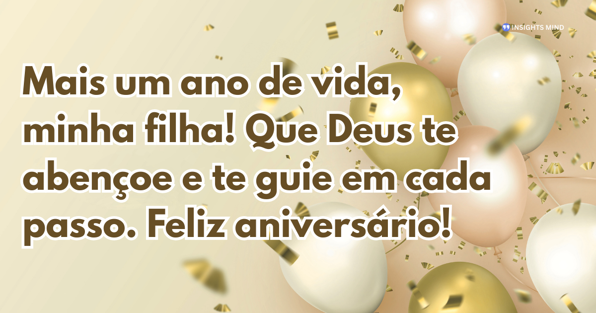 Mensagem de aniversário para Filha