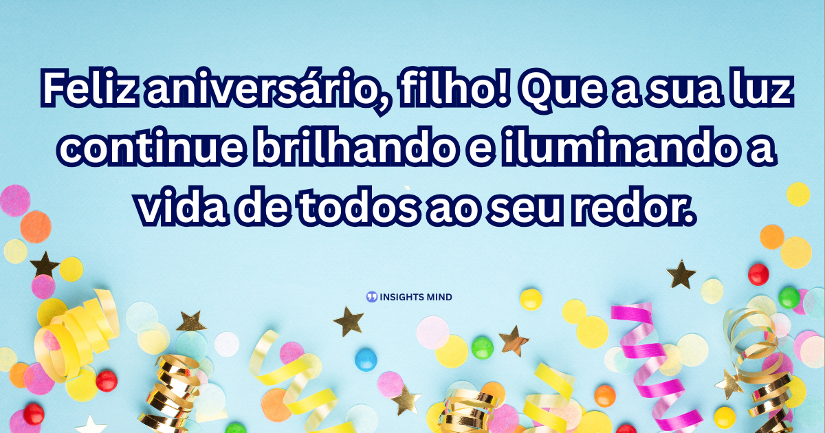 Mensagem de aniversário para Filho