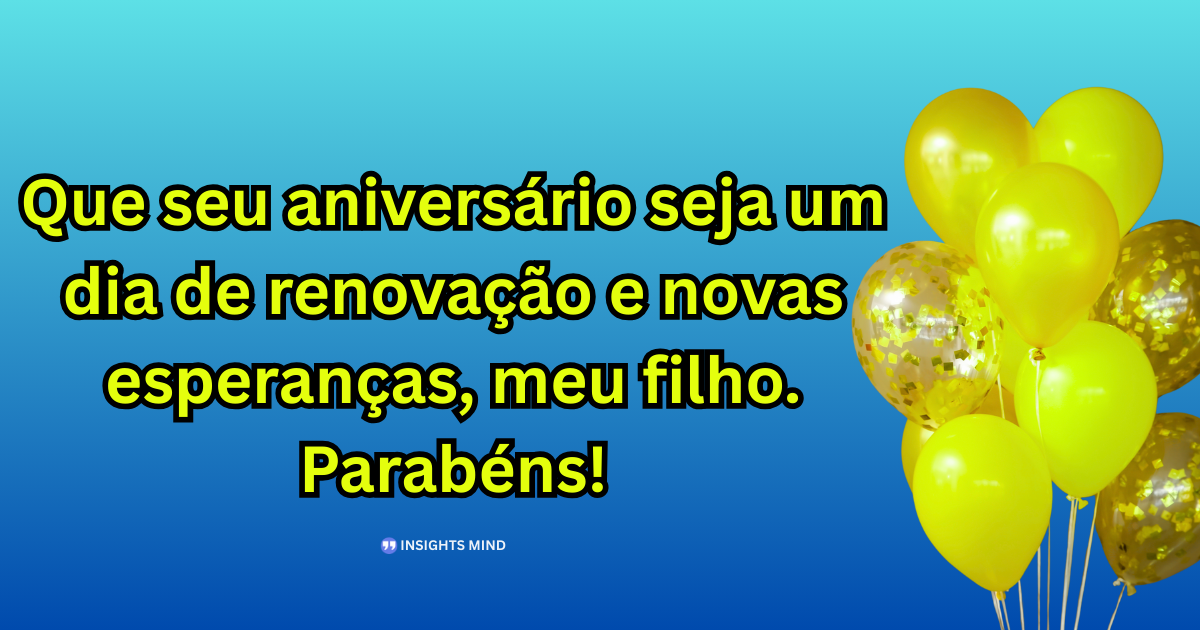 Mensagem de aniversário para Filho
