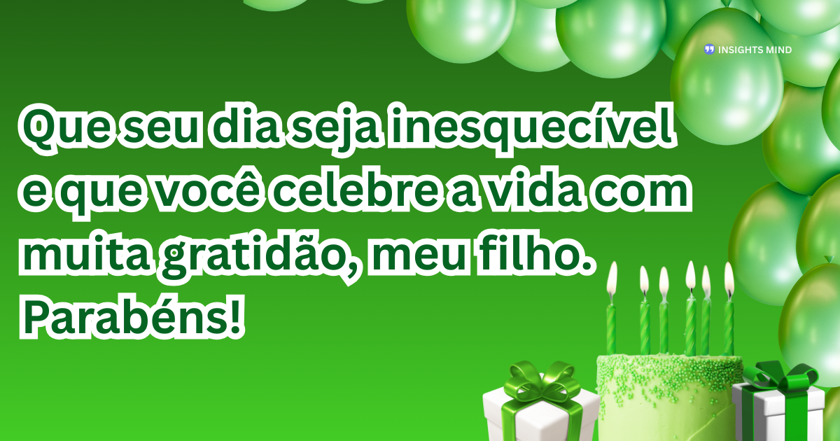 Mensagem de aniversário para Filho