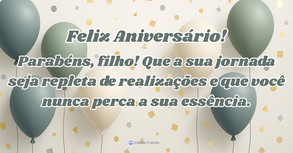 Mensagem de aniversário para Filho