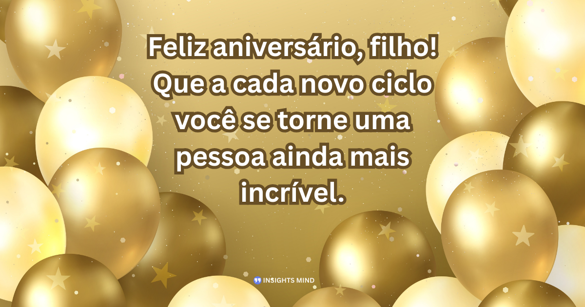 Mensagem de aniversário para Filho