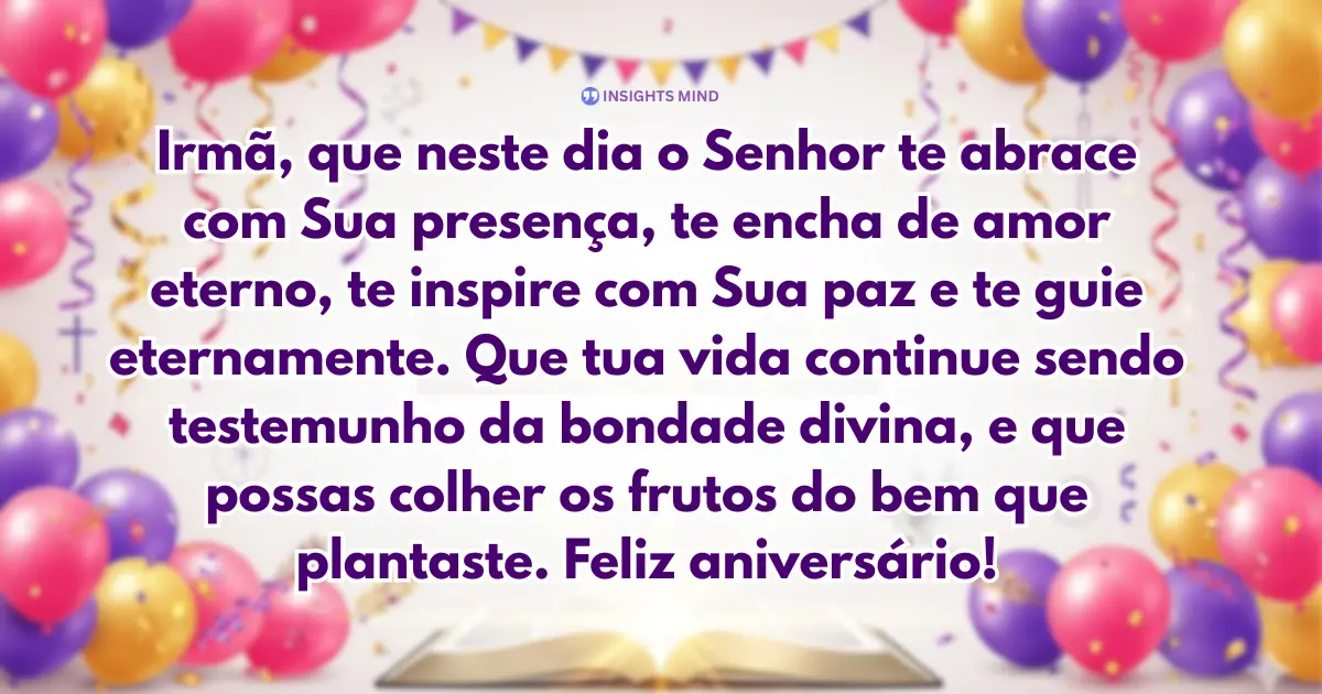Mensagem de aniversário para irmã emocionante de Deus — Frase 10