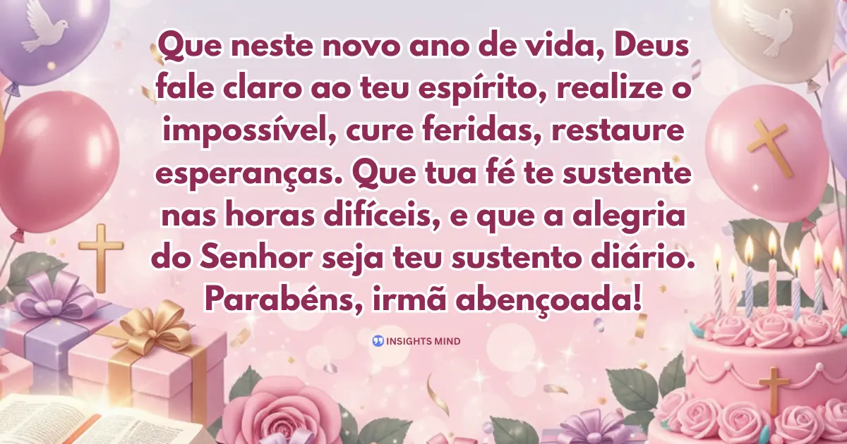 Mensagem de aniversário para irmã emocionante de Deus — Frase 11