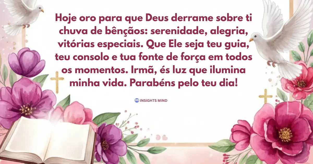 Mensagem de aniversário para irmã emocionante de Deus — Frase 13