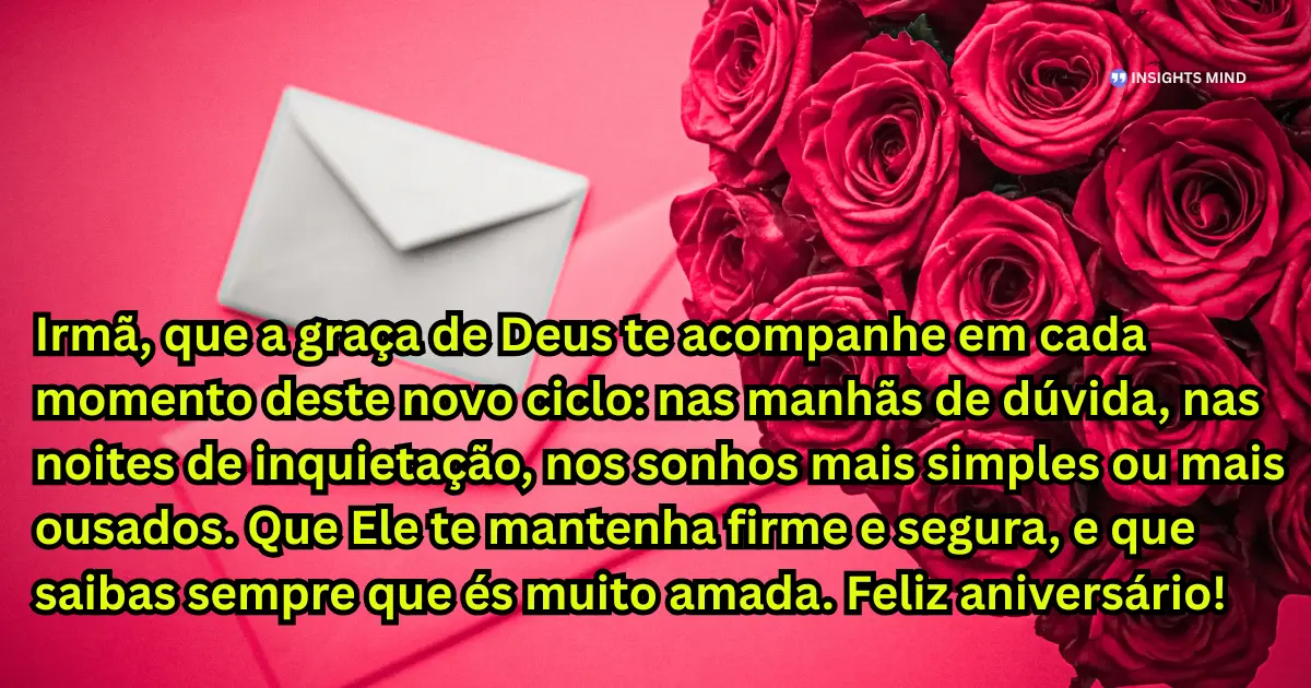 Mensagem de aniversário para irmã emocionante de Deus — Frase 14