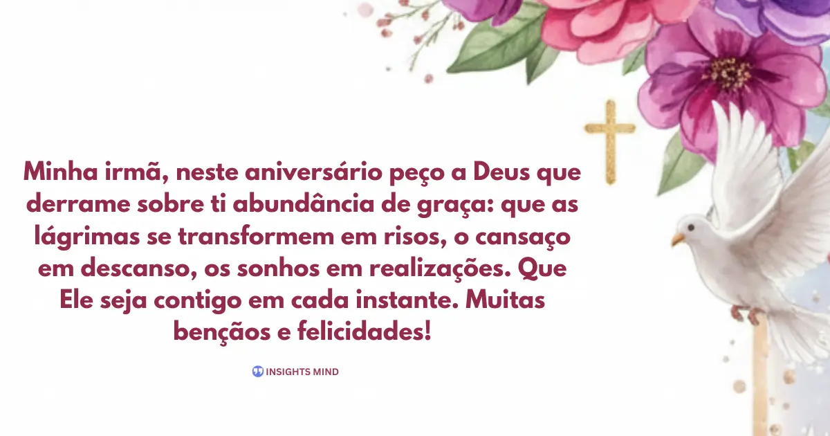 Mensagem de aniversário para irmã emocionante de Deus — Frase 8
