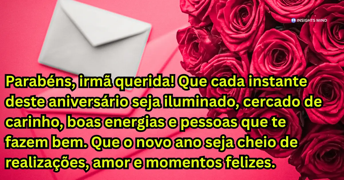 Mensagem de aniversário para irmã querida 2