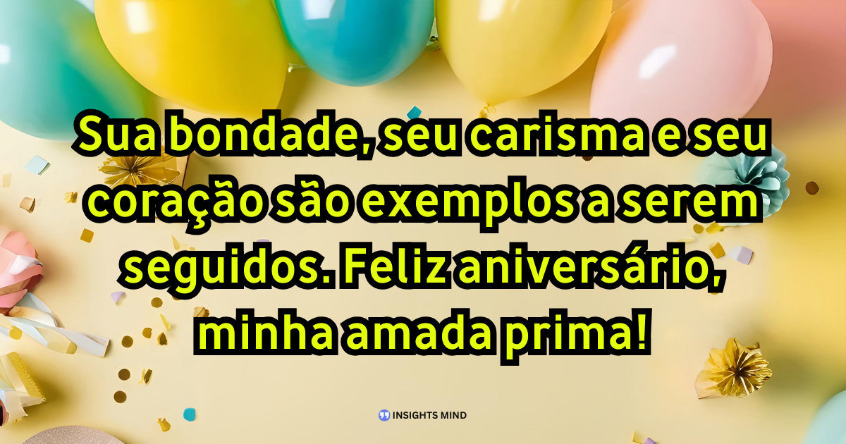 Mensagem de aniversário para Prima