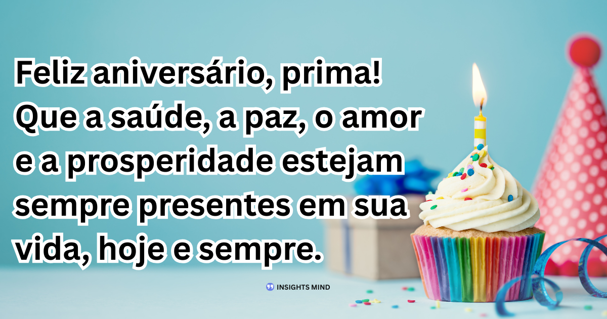 Mensagem de aniversário para Prima
