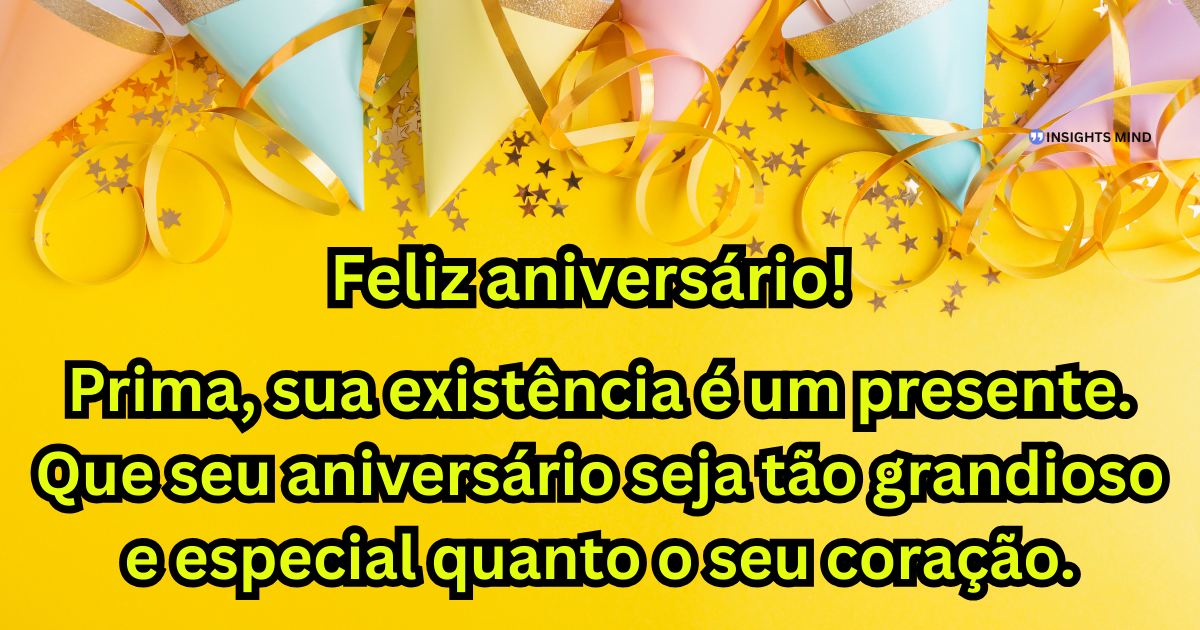 Mensagem de aniversário para Prima