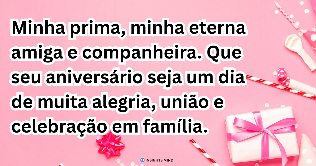 Mensagem de aniversário para Prima