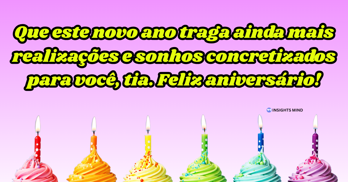 Mensagem de aniversário para Tia