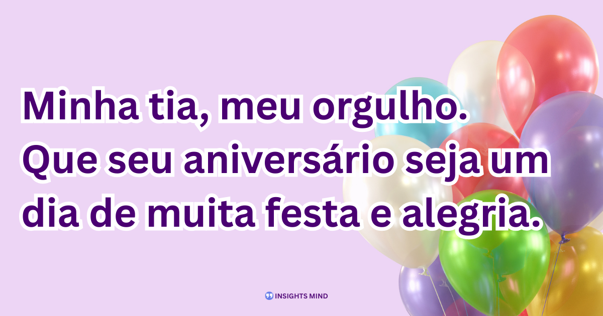 Mensagem de aniversário para Tia