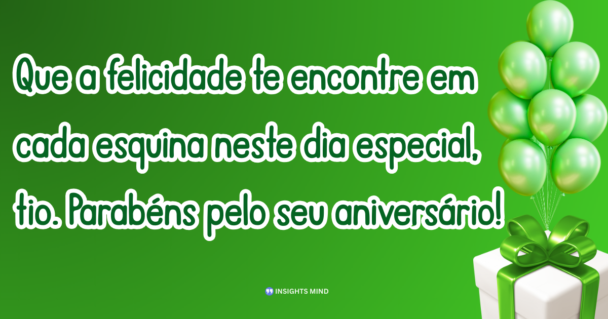 Mensagem de aniversário para Tio