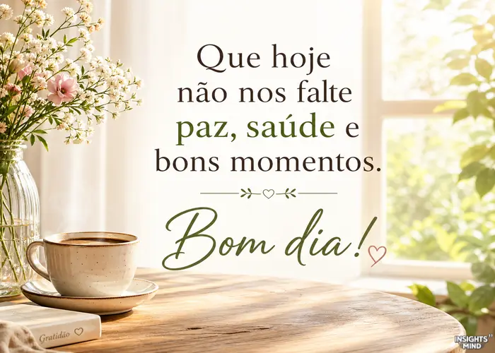 Que hoje não nos falte paz, saúde e bons momentos. Bom dia!