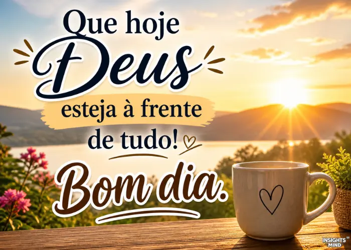 Que hoje Deus esteja à frente de tudo! Bom dia.