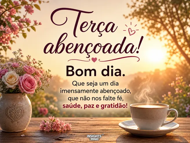 mensagem terça abençoada bom dia