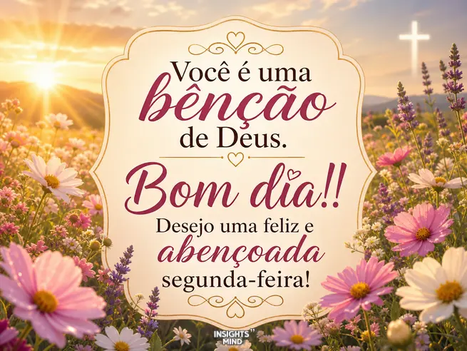 mensagem de bom dia feliz segunda feira abençoada