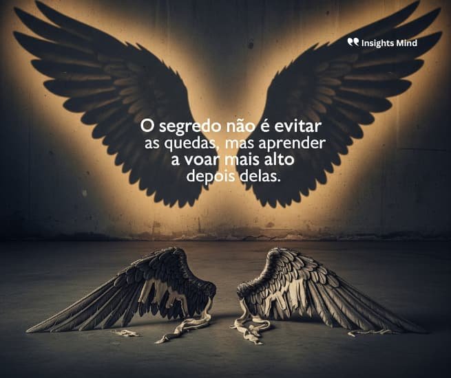 Frase de resiliência: O segredo não é evitar as quedas, mas aprender a voar mais…