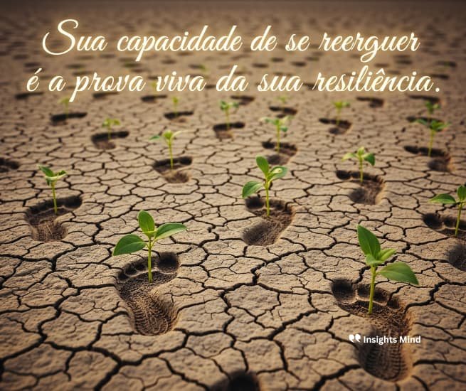 Frase de resiliência: Sua capacidade de se reerguer é a prova viva da sua…