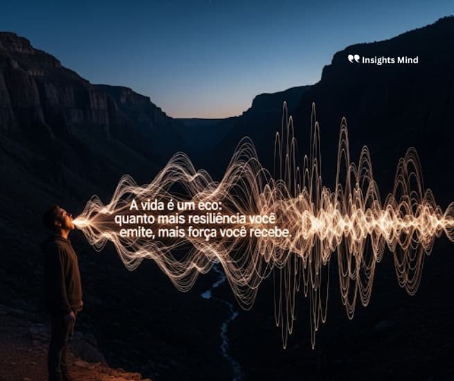Frase de resiliência: A vida é um eco: quanto mais resiliência você emite, mais…