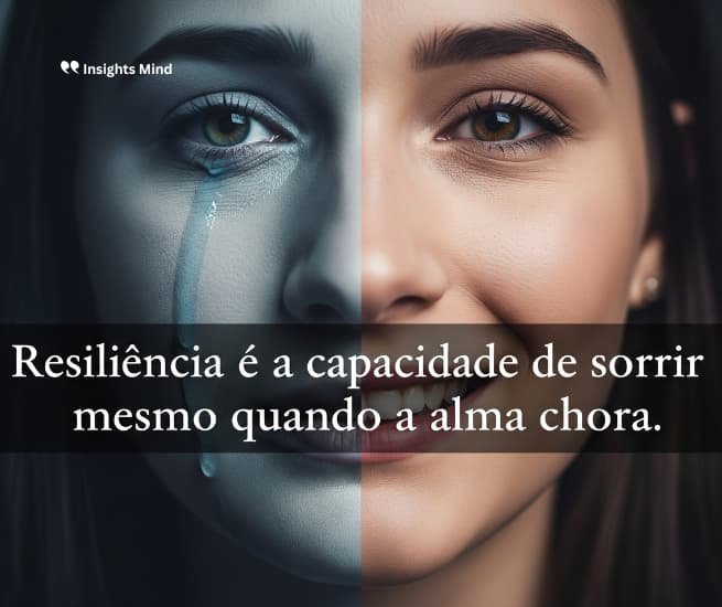 Frase de resiliência: Resiliência é a capacidade de sorrir mesmo quando a alma…