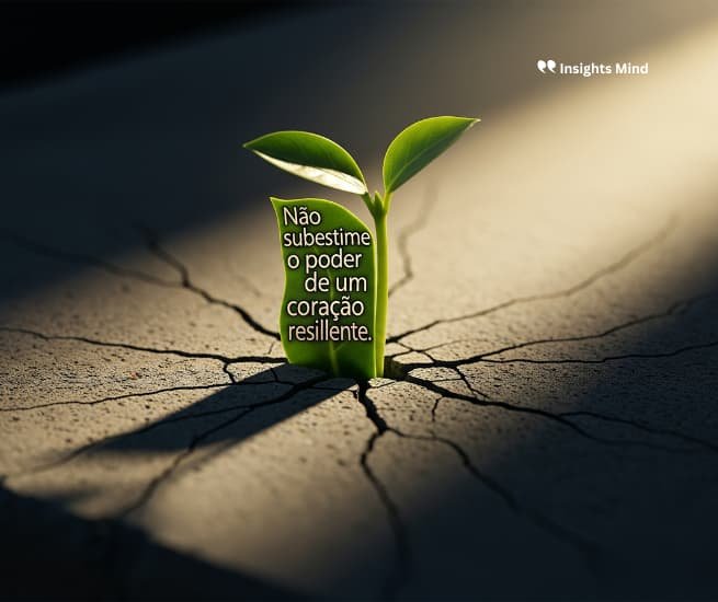 Frase de resiliência: Não subestime o poder de um coração resiliente.