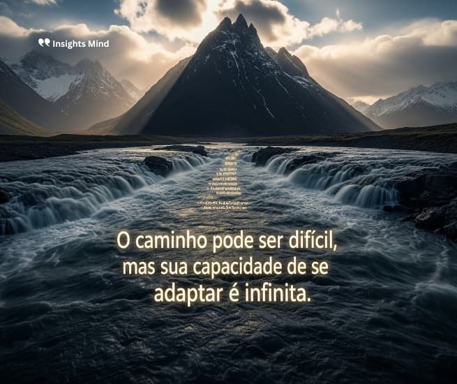 Frase de resiliência: O caminho pode ser difícil, mas sua capacidade de se…