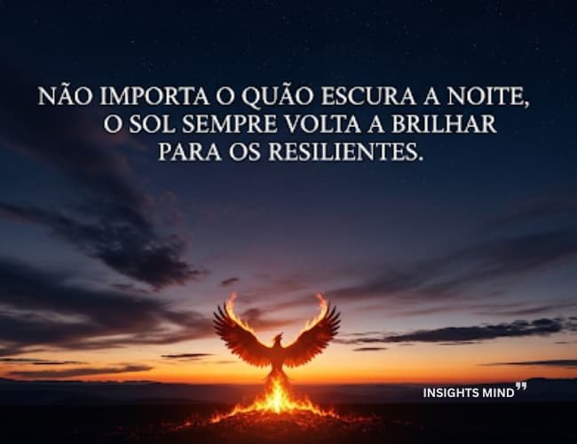 Frase de resiliência: Não importa o quão escura a noite, o sol sempre volta a…
