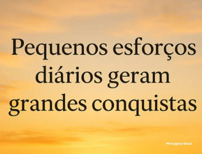 Ilustração para frase sobre como pequenos esforços no trabalho levam a conquistas.