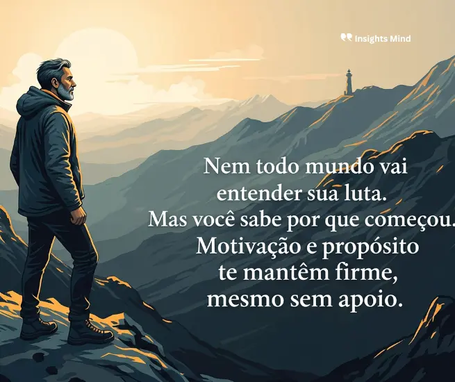 Mensagem sobre a importância do propósito para manter a motivação no trabalho.
