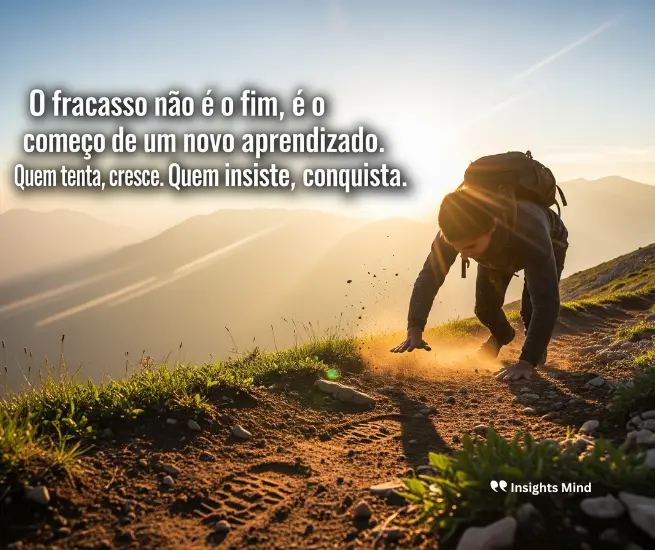 Frase de resiliência no trabalho sobre o fracasso como aprendizado.