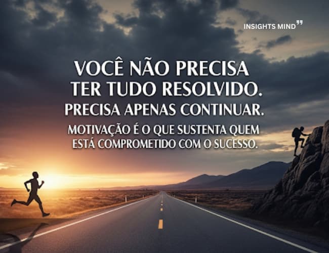 Reflexão sobre a importância de continuar para alcançar o sucesso profissional.