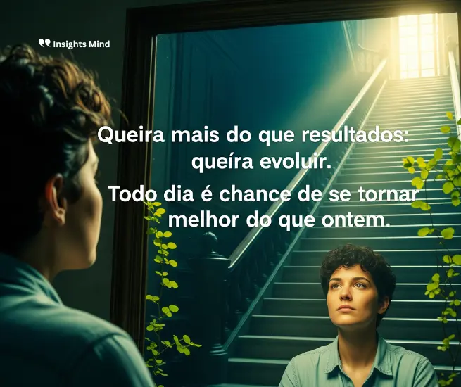 Frase final sobre a busca pela evolução contínua como principal motivação no trabalho.