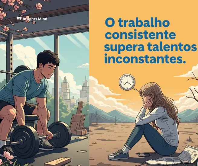 Citação sobre a importância da consistência para a motivação no trabalho.