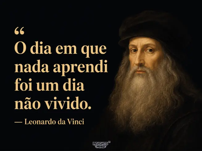 Frase de Leonardo da Vinci sobre aprendizado
