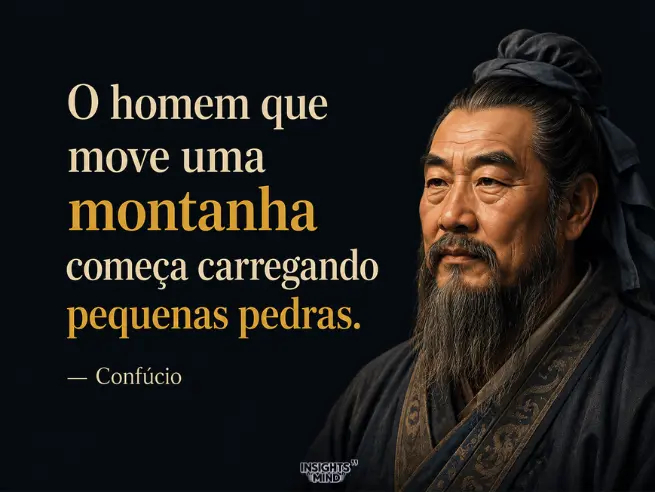 Frase de Confúcio sobre persistência