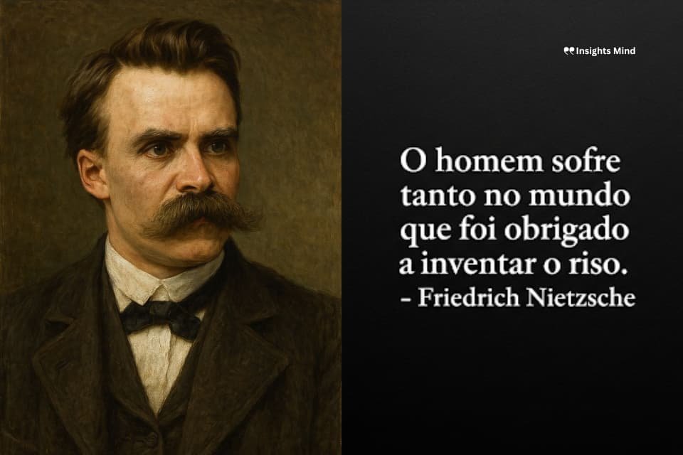 Frase de Nietzsche sobre sofrimento e humor
