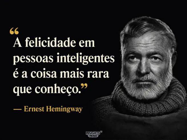 Frase de Hemingway sobre felicidade