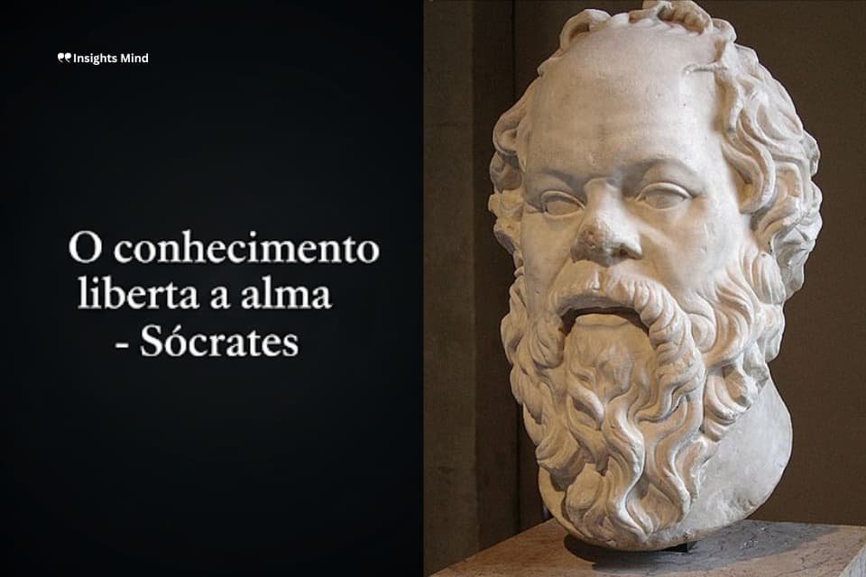 Frase de Sócrates sobre conhecimento e liberdade