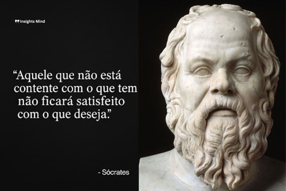 Frase de Sócrates sobre contentamento