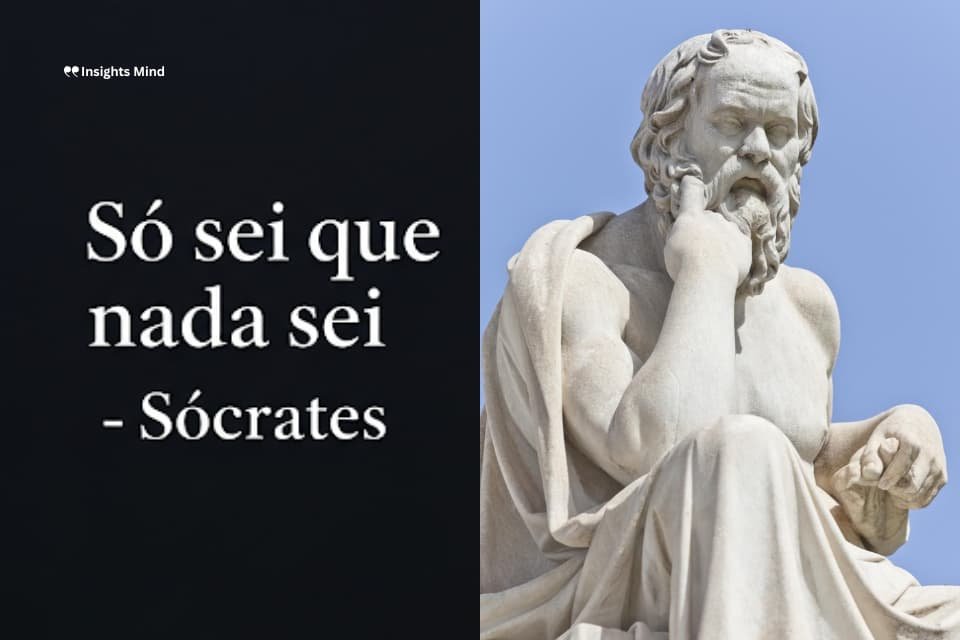 Frase de Sócrates sobre humildade no saber