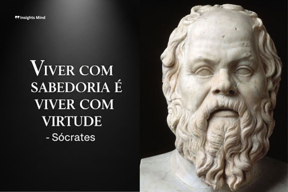 Frase de Sócrates sobre sabedoria e virtude